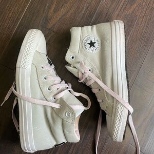 Converse High-Top Sneakers in Light Cream